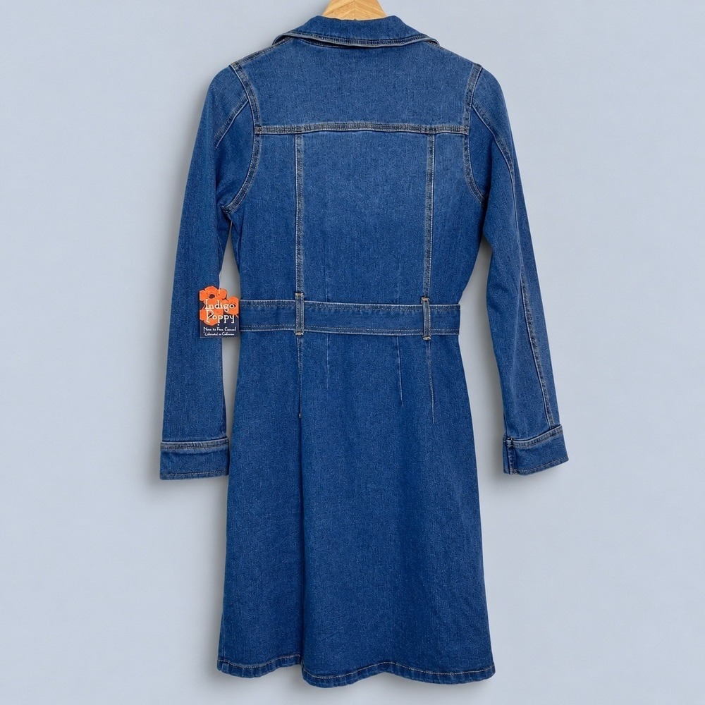 Anthropologie Indigo Poppy XL Mini Dress Cottagecore Romantic Boho Chic Feminine - Picture 5 of 6